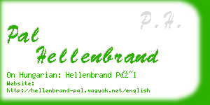pal hellenbrand business card